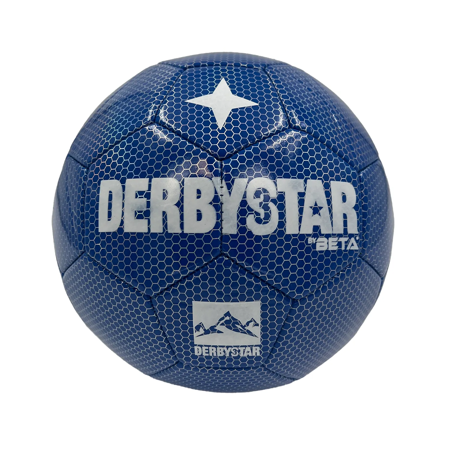 توپ فوتبال دربی استار چرمی دوختی طرح سه ستاره سایز 4