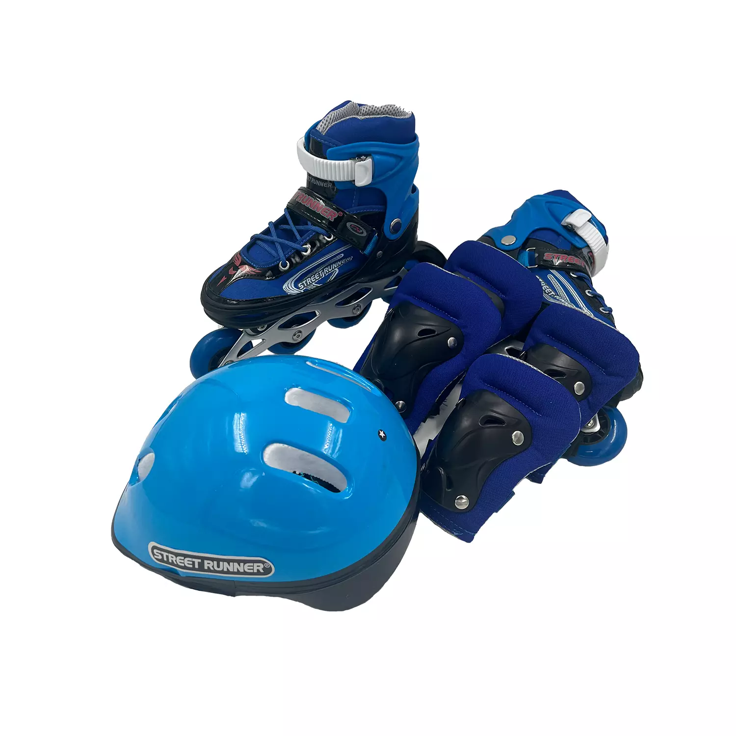 ست اسکیت قابل تنظیم استریت رانر مدل حرفه‌ای همراه با لوازم ایمنی سایز S تا L