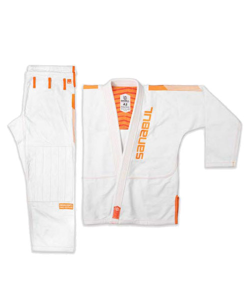 لباس جوجیتسو سفید sanabul مدل Highlights Pro