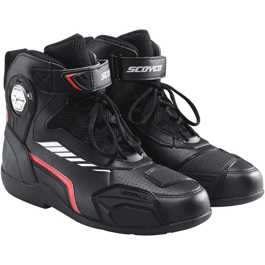 نیم بوت ریسی SCOYCO مدل MT015-2 BLACK RED