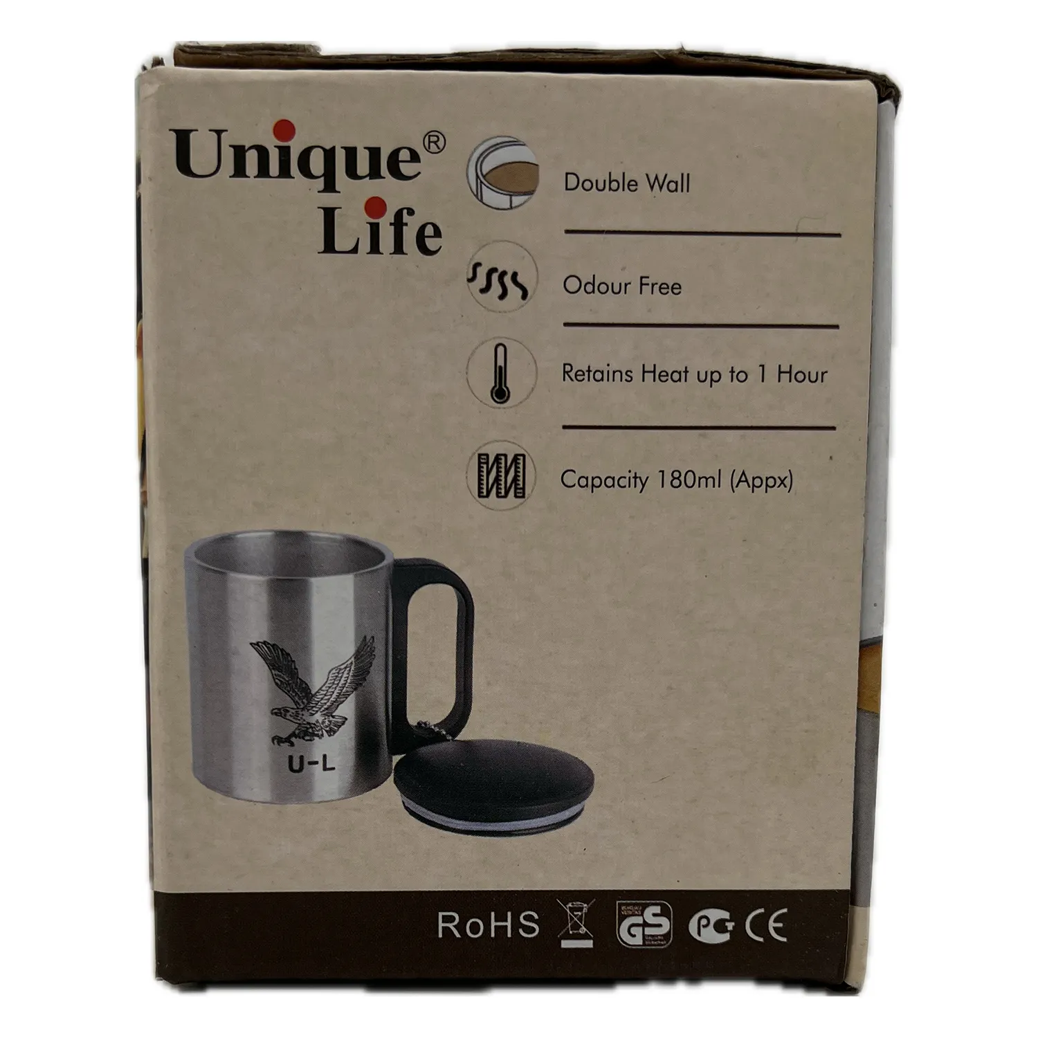 لیوان فلزی دوجداره یونیک لایف