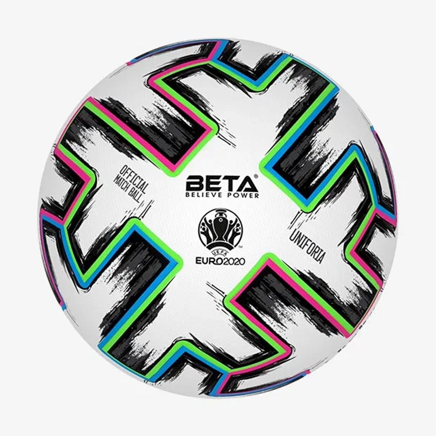 توپ فوتبال چرمی بتا سایز 5 طرح یورو 2020