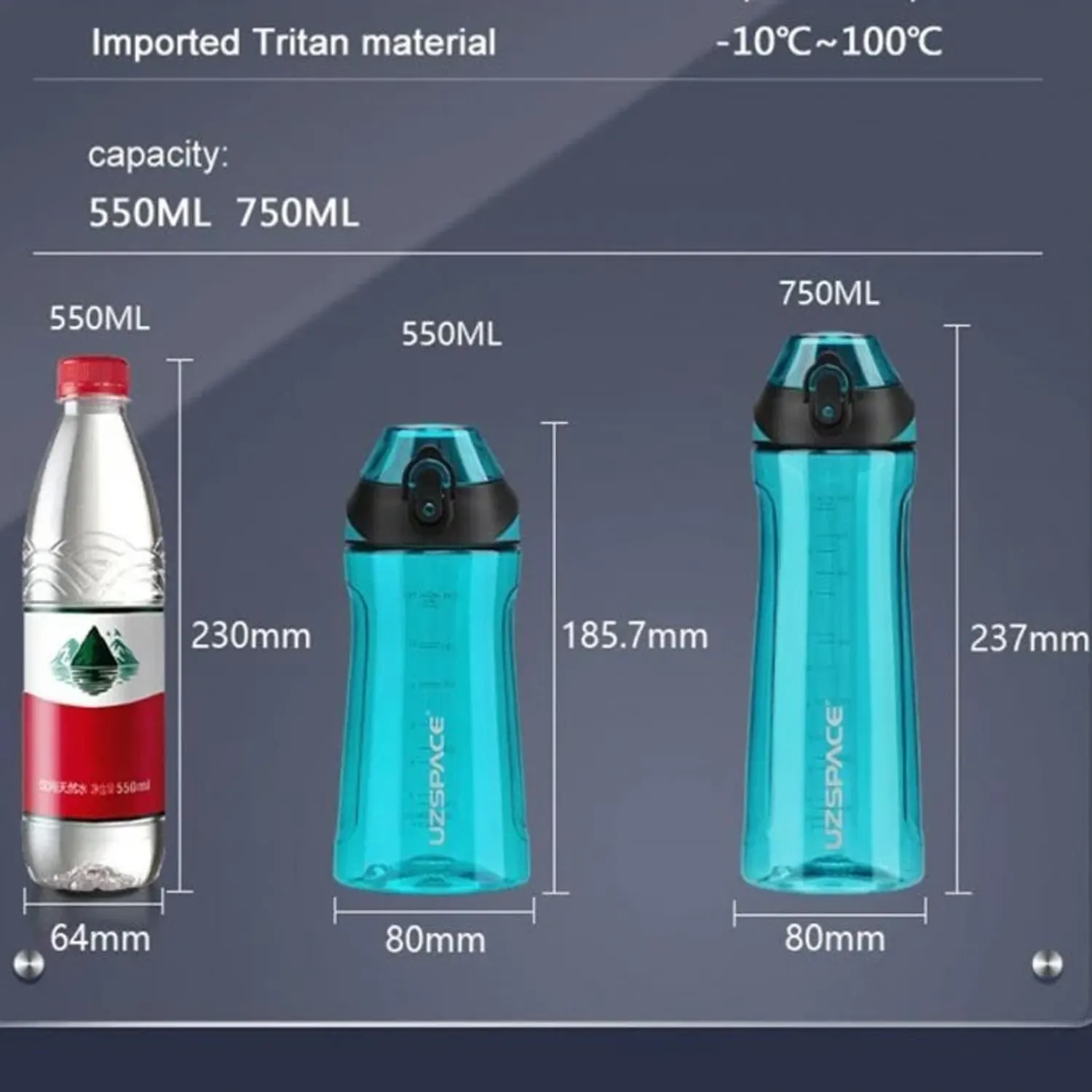 قمقمه 750 میلی لیتر یوز اسپیس | UZ Space مدل 6047 تریتان