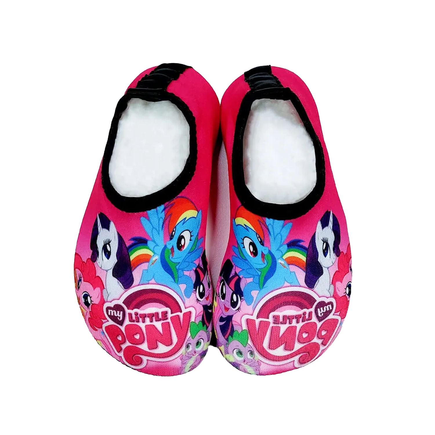 کفش شنا دخترانه کودکانه سرخابی رنگ طرح اسب تک شاخ