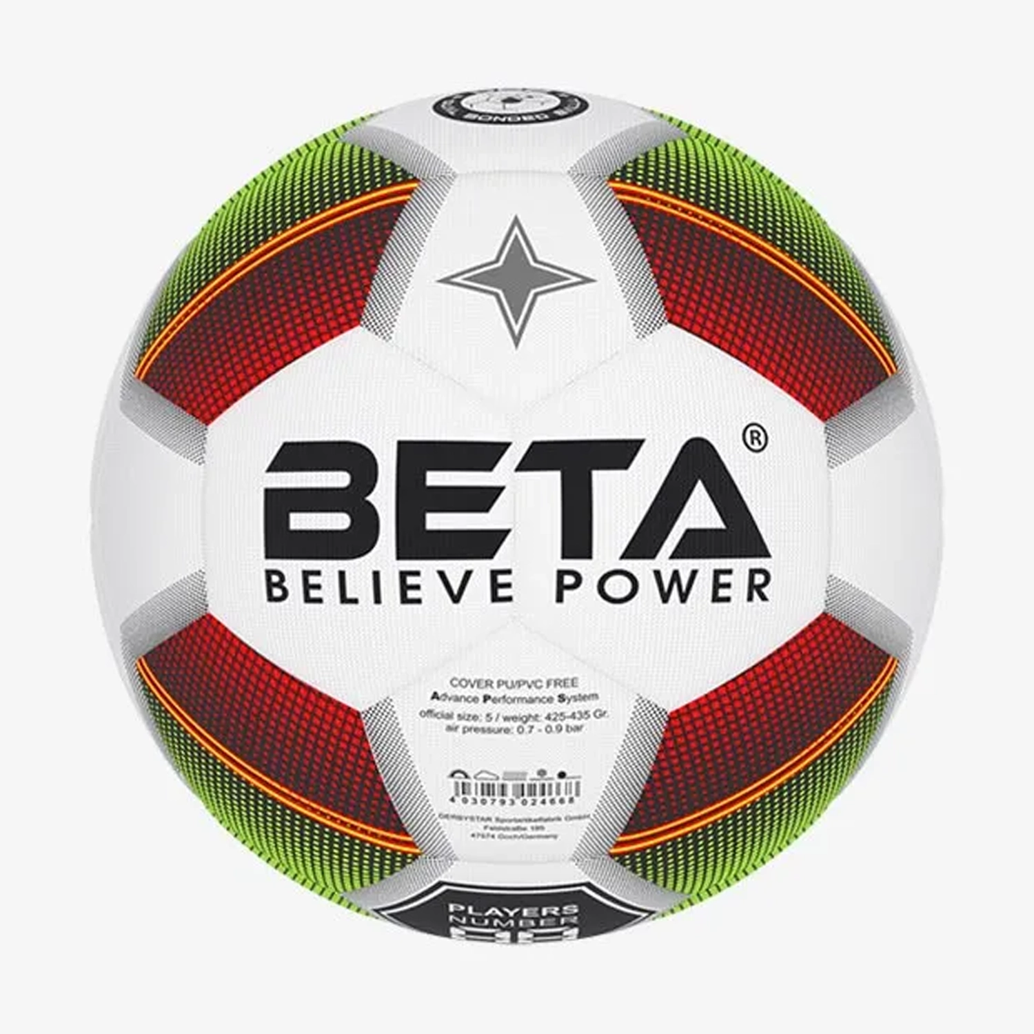 توپ فوتبال چرمی بتا سایز 5 طرح دربی 2016