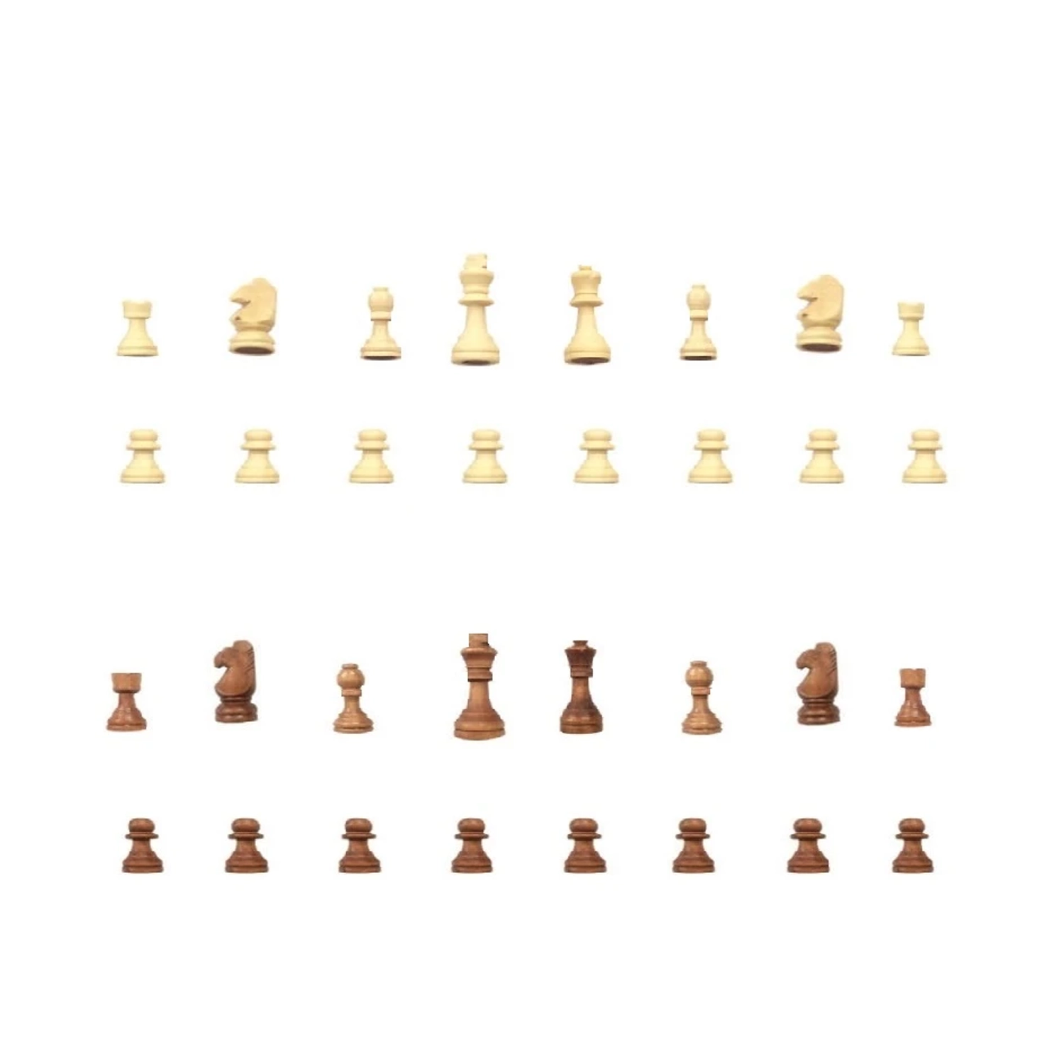 مهره شطرنج مدل چوبی کد KCHK032 مجموعه 32 عددی