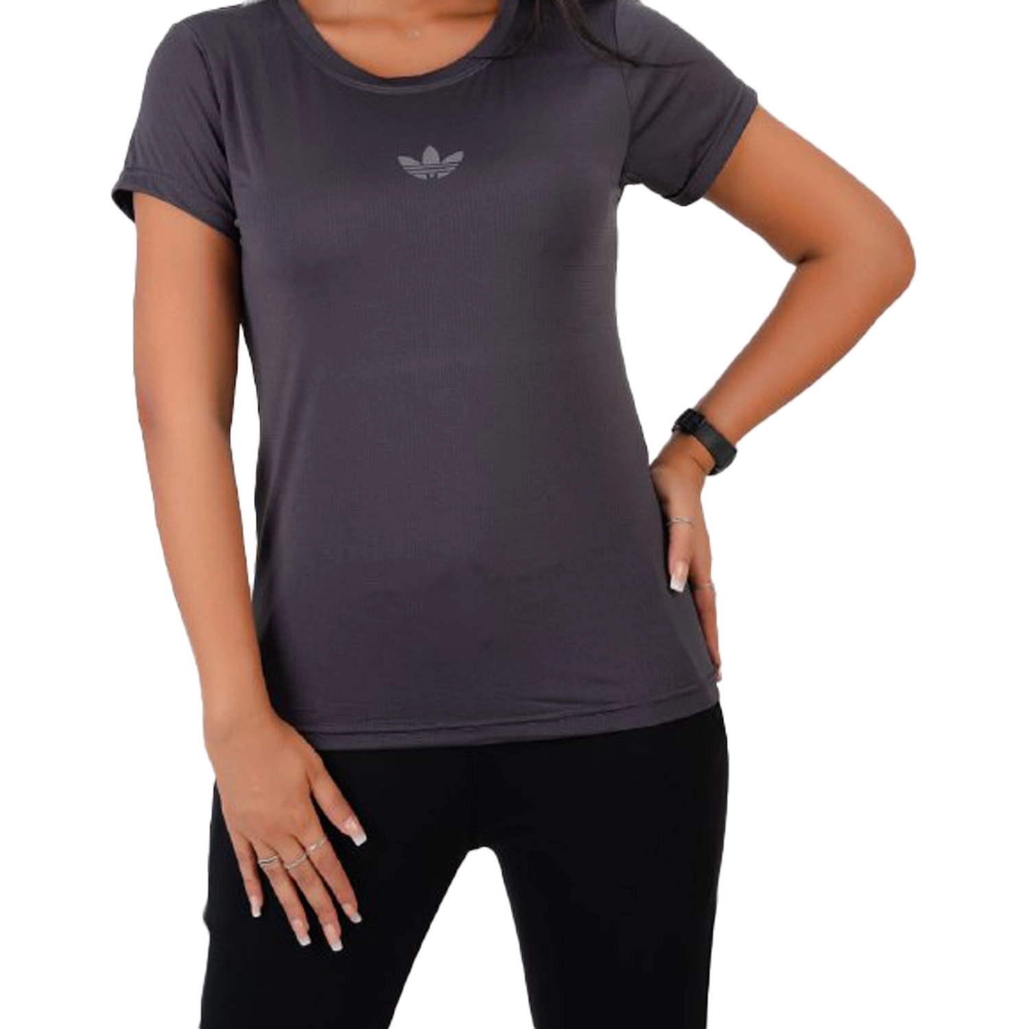 تیشرت یقه گرد زنانه فلامنت لاکرا 