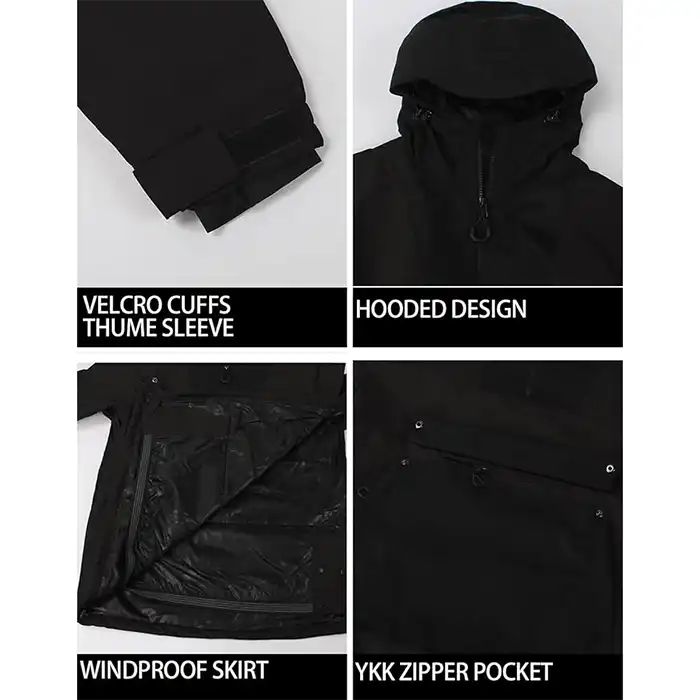 کاپشن اسکی GSOU SNOW GS2265 BLACK