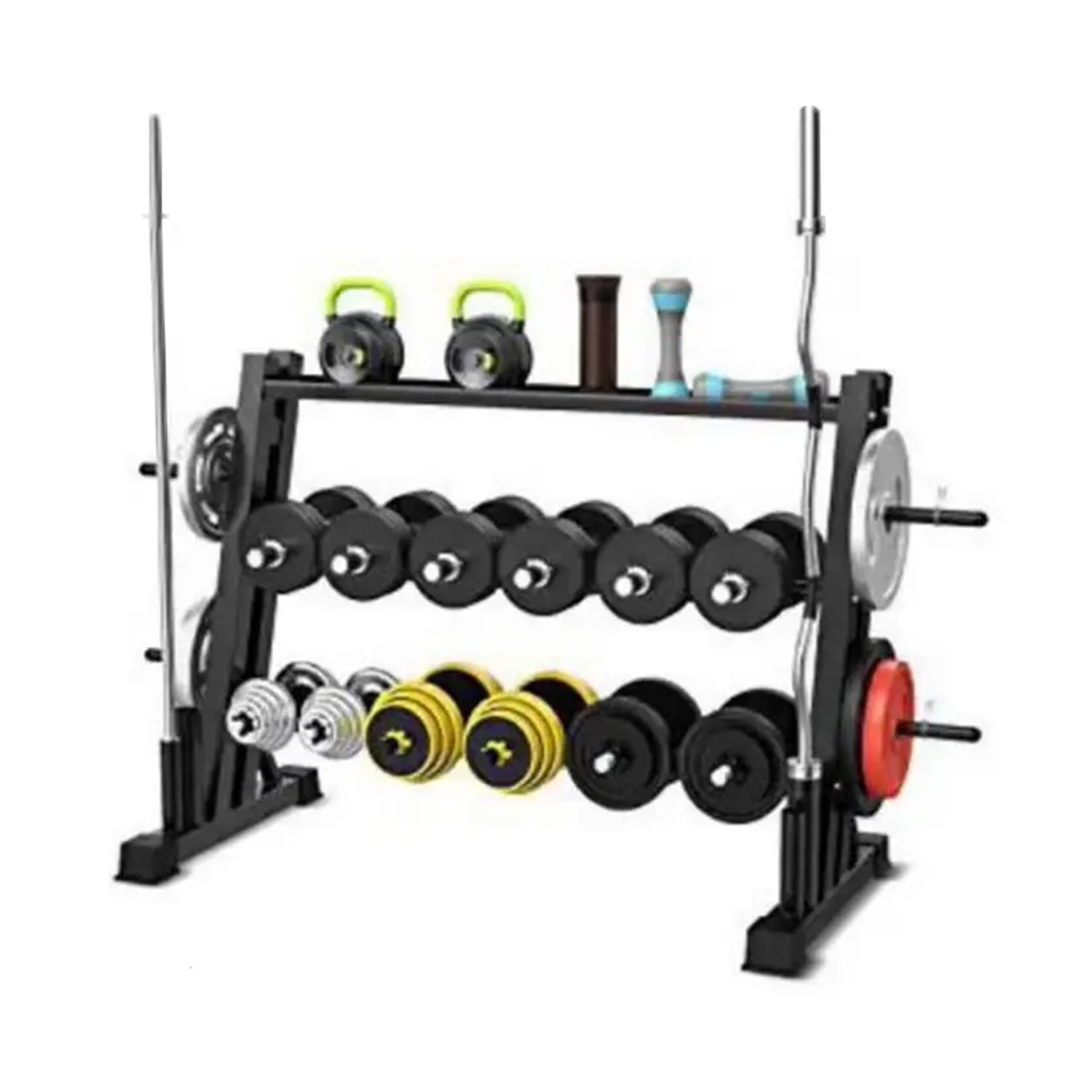 جا دمبلی3طبقه cnc همراه جا هالتر بدون چرخ