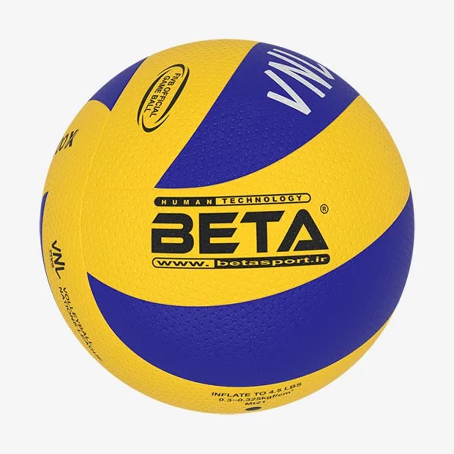 توپ والیبال چرمی سایز 5 بتا طرح Pvl 6000x