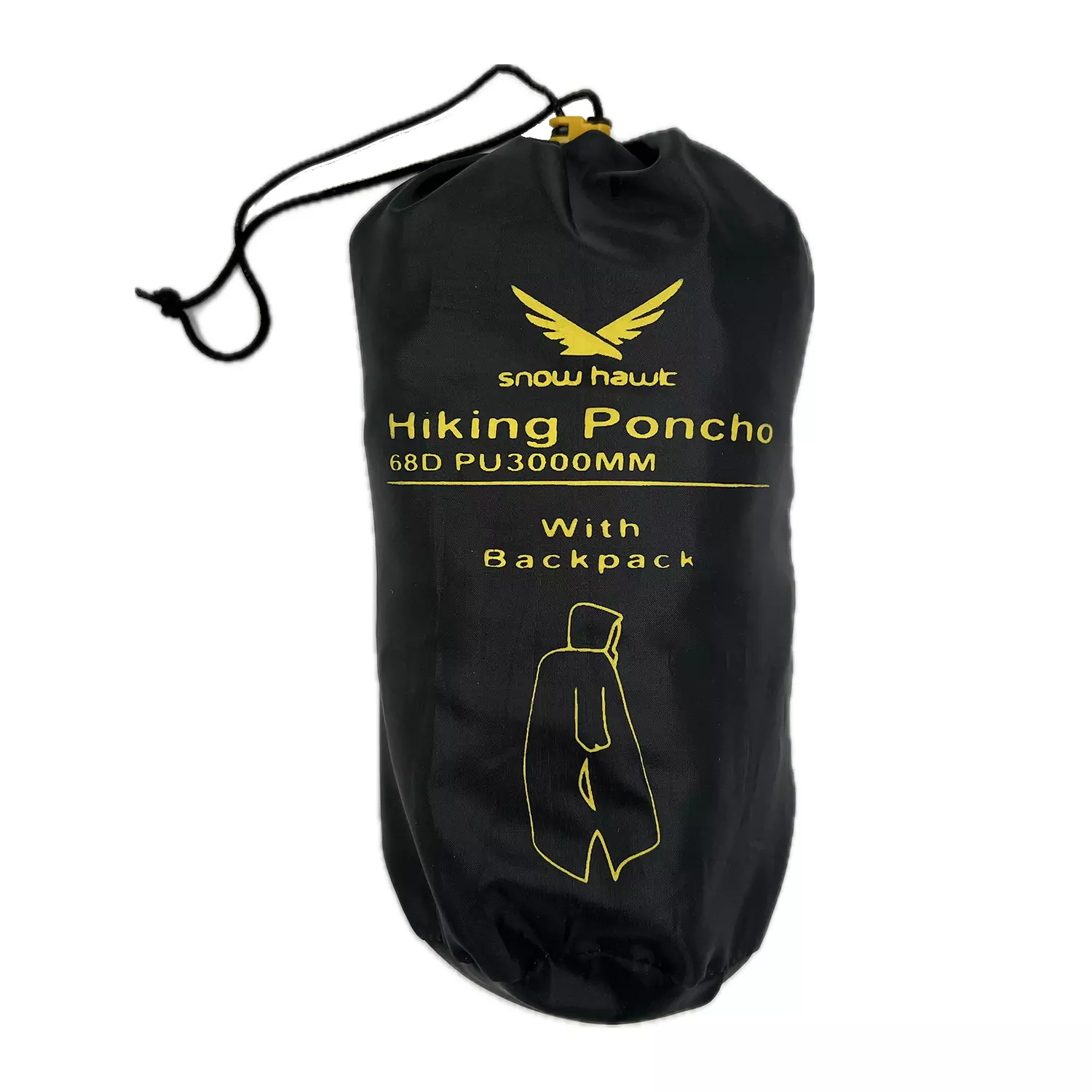 پانچو بارانی آستین بلند اسنوهاک مشکی