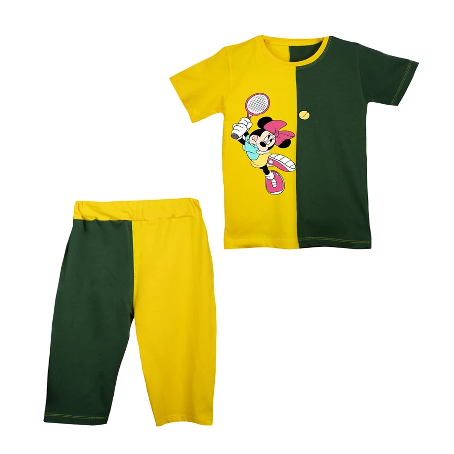 ست تی شرت و شلوارک دخترانه مدل بدمینتون