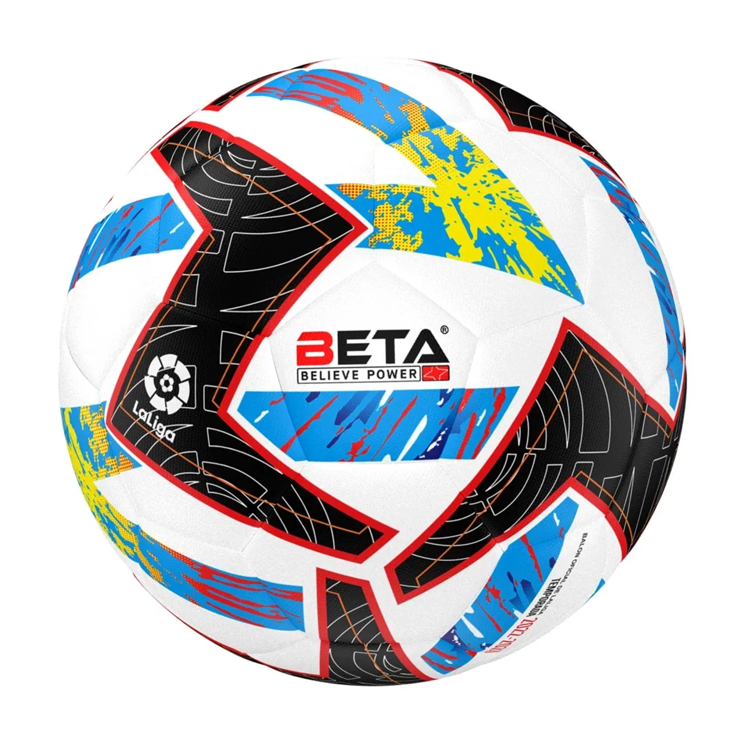 توپ فوتبال چرمی بتا سایز 5 طرح پومالالیگا 23-2022