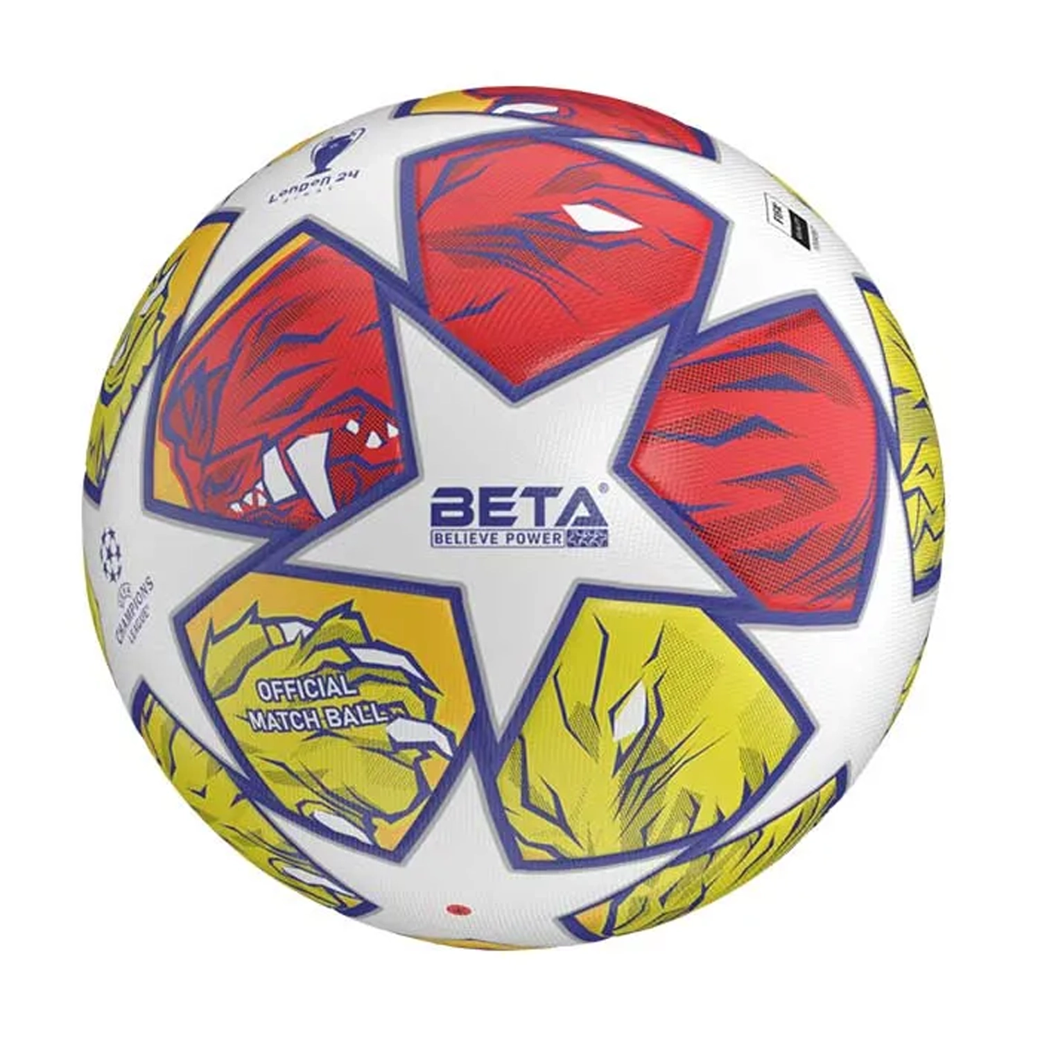 توپ فوتبال چرمی بتا سایز 5 طرح Champions League 2023-2024