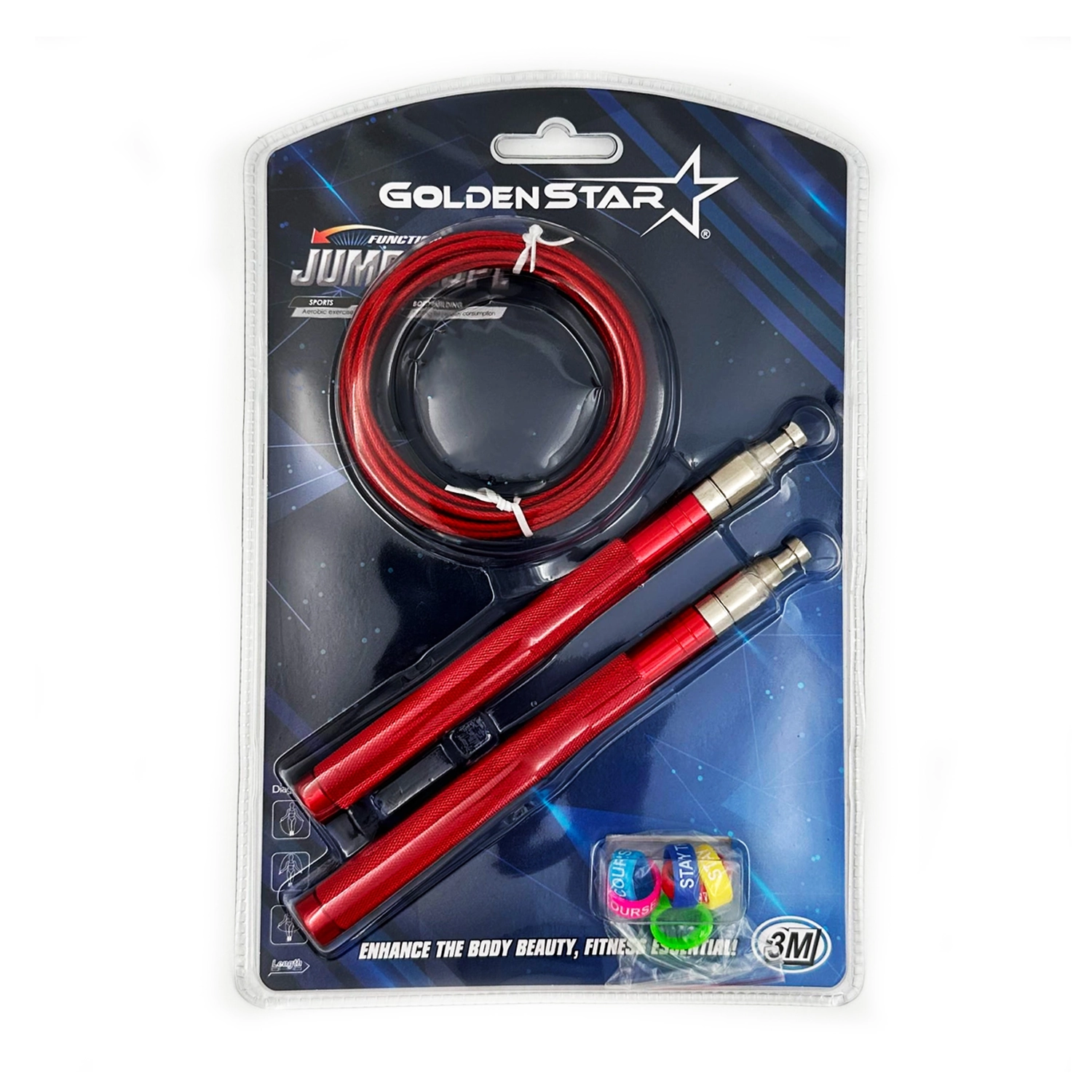 طناب سرعتی بدنسازی کراس فیت گلدن استارGS-0808