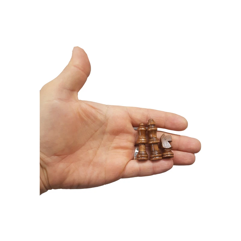 مهره شطرنج مدل چوبی کد KCHK032 مجموعه 32 عددی