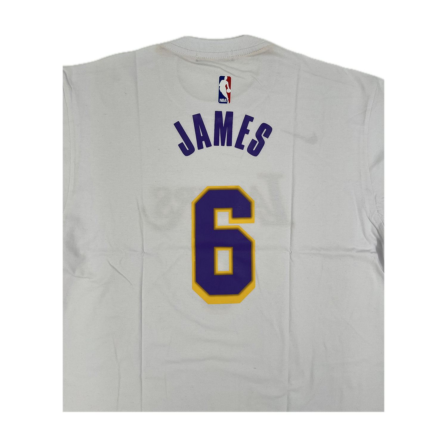 تیشرت بسکتبال لس آنجلس لیکرز سفید لبران جیمز