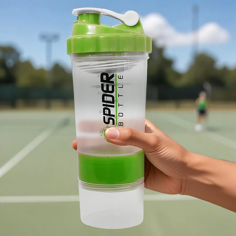 شیکر 3 تکه اسپایدر مدل Glass ظرفیت 0.5 لیتر