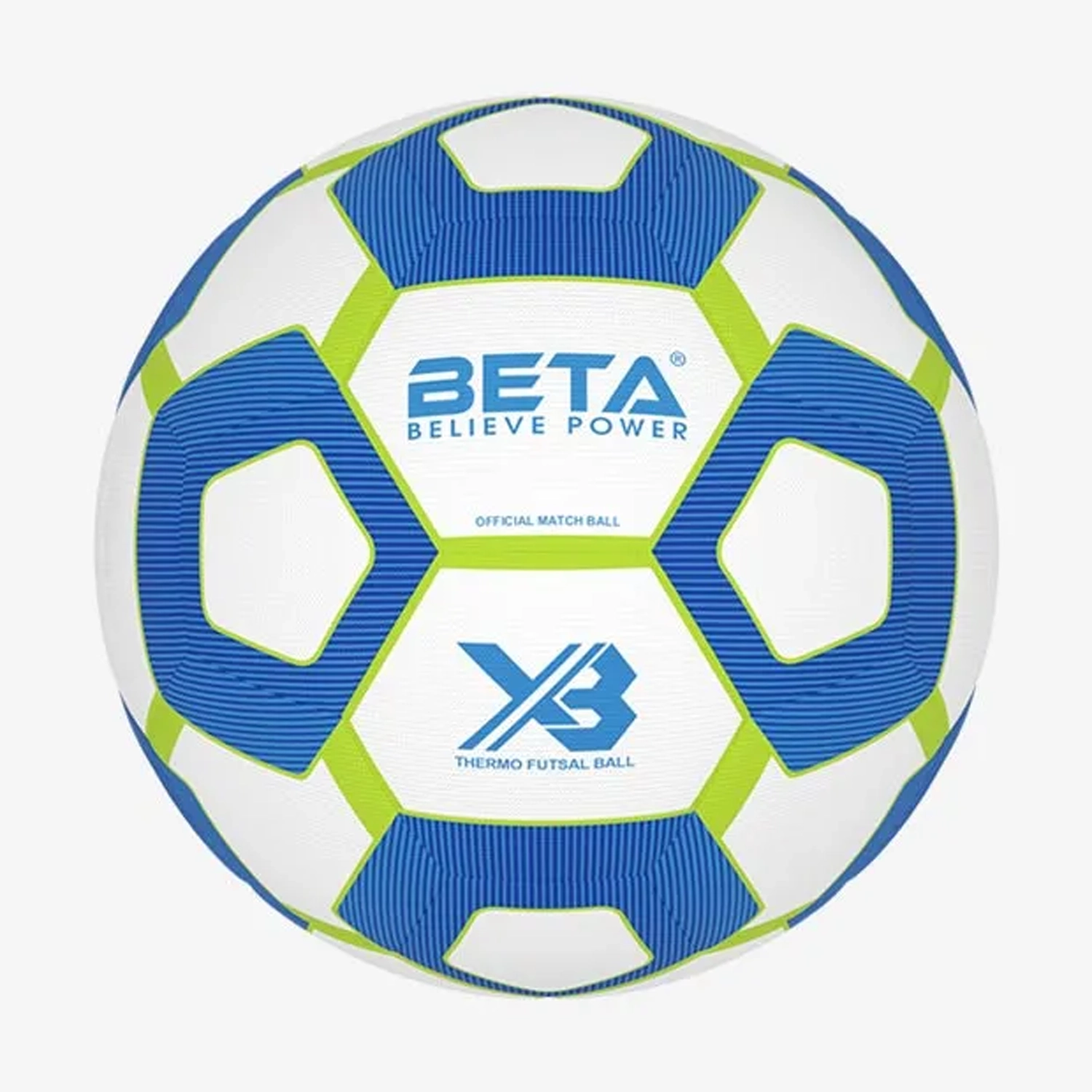 توپ فوتسال چرمی بتا طرح ایکس تری (X3)