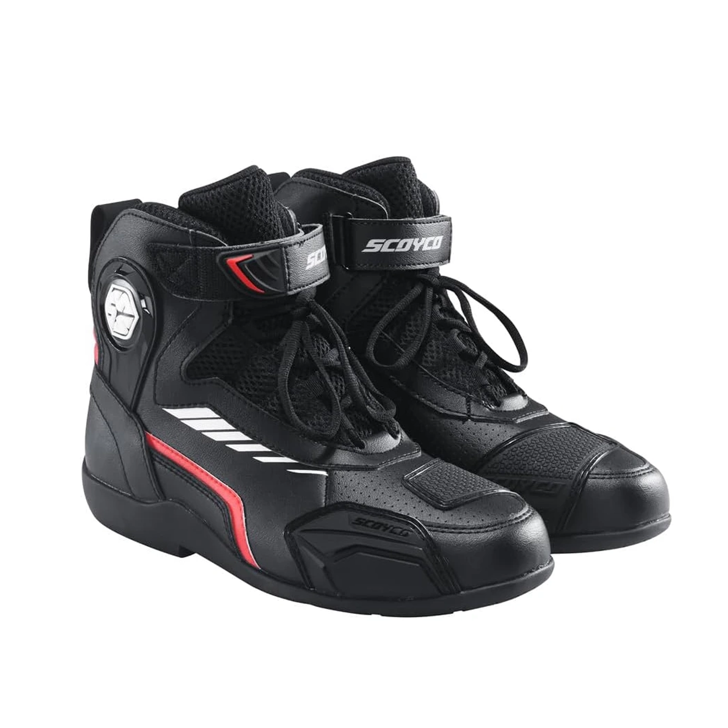 نیم بوت ریسی SCOYCO مدل MT015-2 BLACK RED
