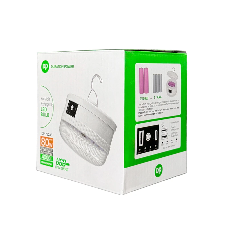 چراغ آویز چادر دی پی مدل DP 7823B با نور مهتابی