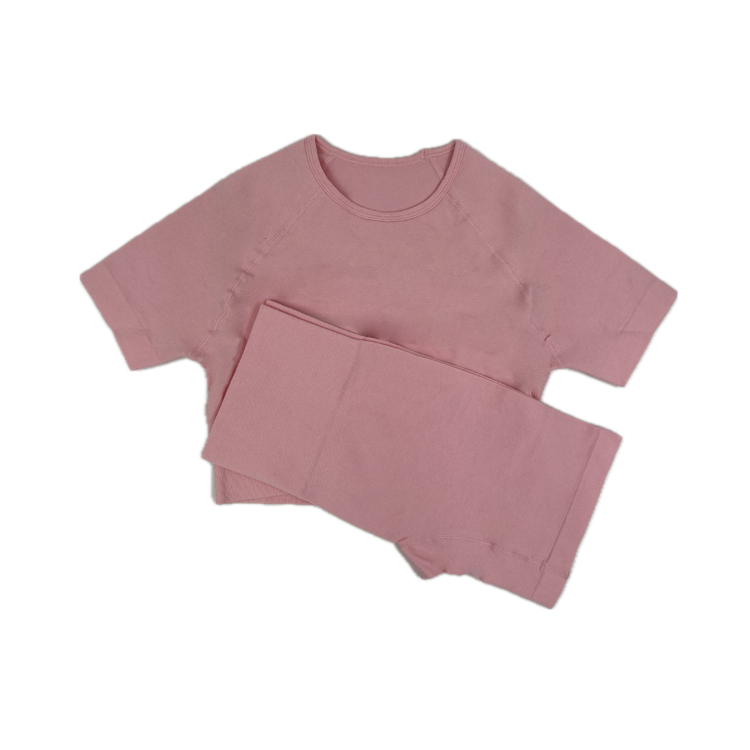 ست ورزشی زنانه کراپ و شورتک سیملس