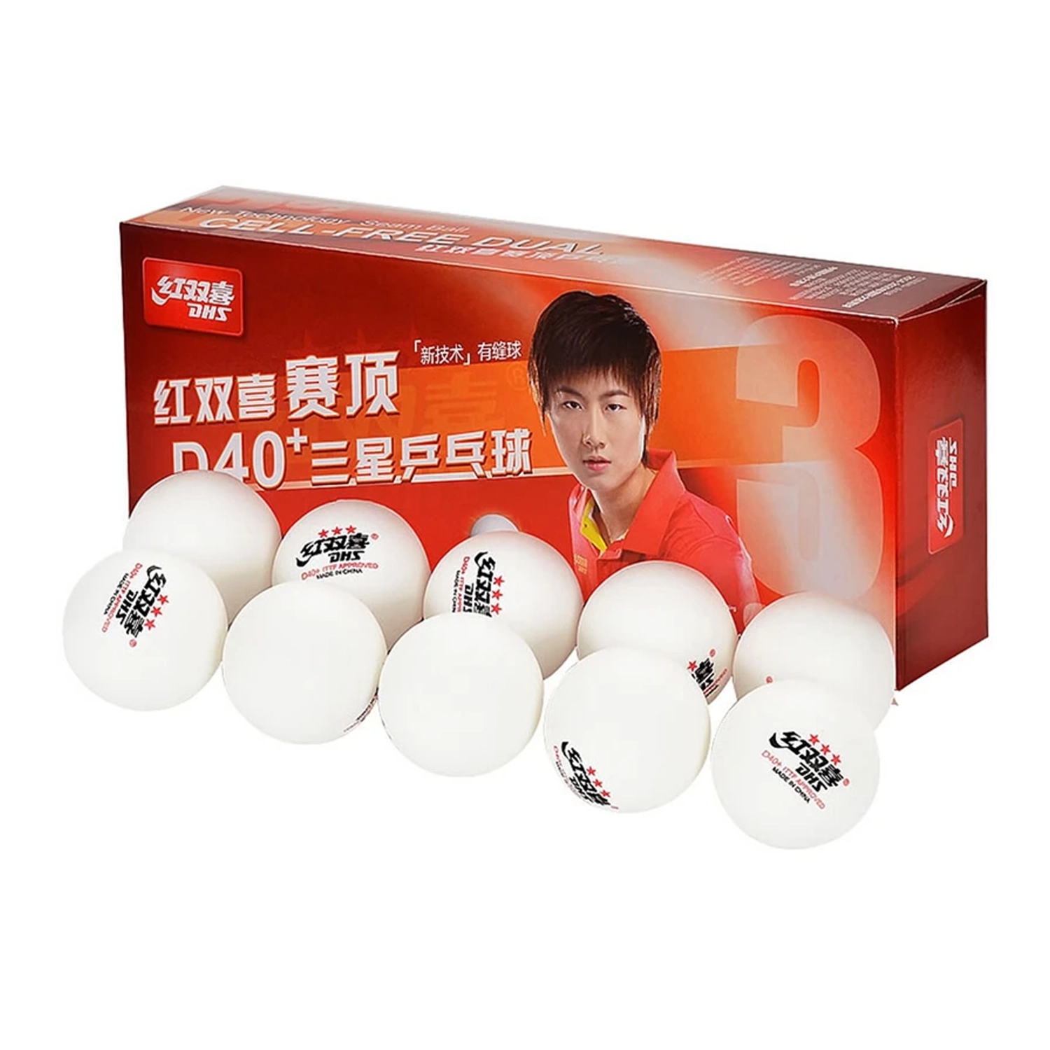 توپ پینگ پنگ دی اچ اس مدلD40+ 3 Star بسته 10 عددی