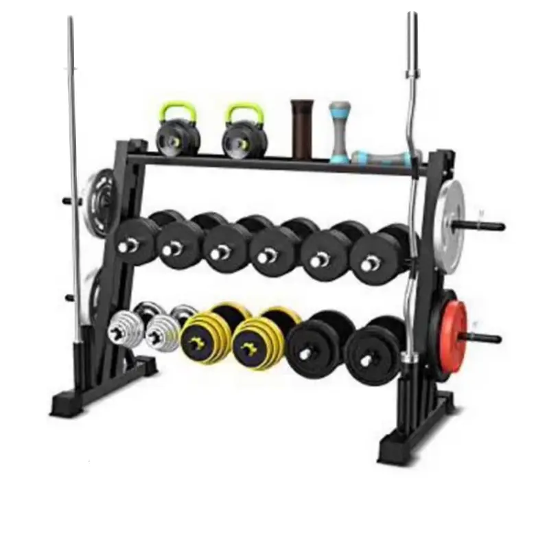 جا دمبلی3طبقه cnc همراه جا هالتر بدون چرخ