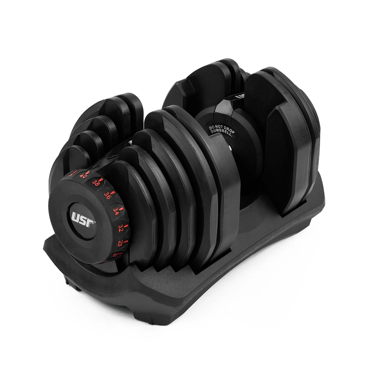 دمبل و صفحه وزنه مشکی مردانه زنانه 40 کیلوگرم قابل تنظیم Usr
