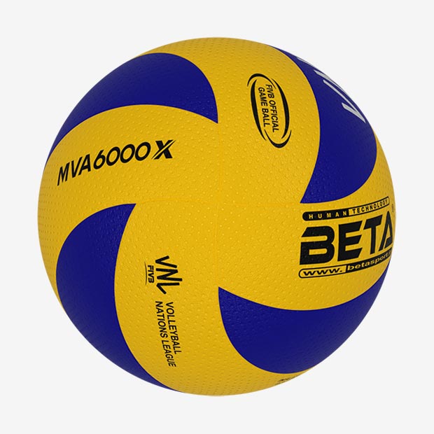 توپ والیبال چرمی سایز 5 بتا طرح Pvl 6000x