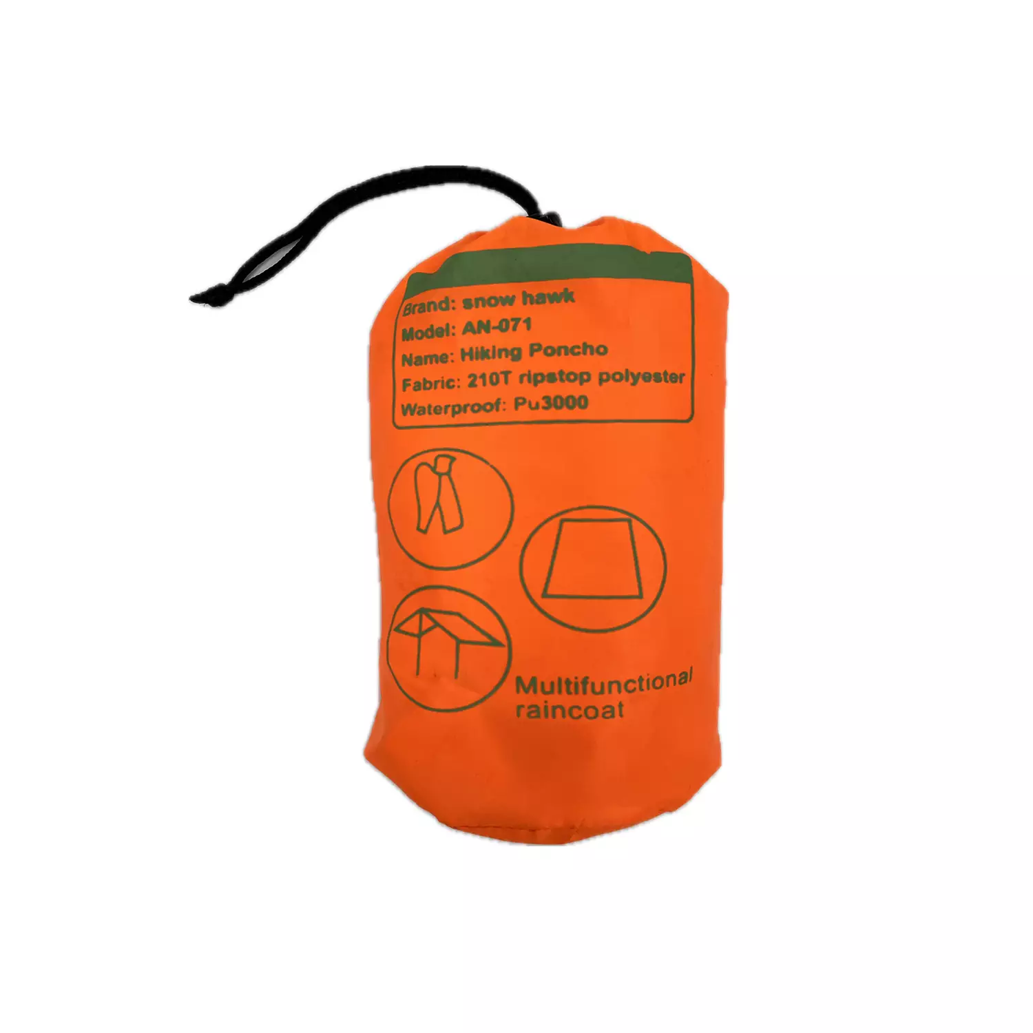 پانچو سه کاره اسنوهاک نارنجی