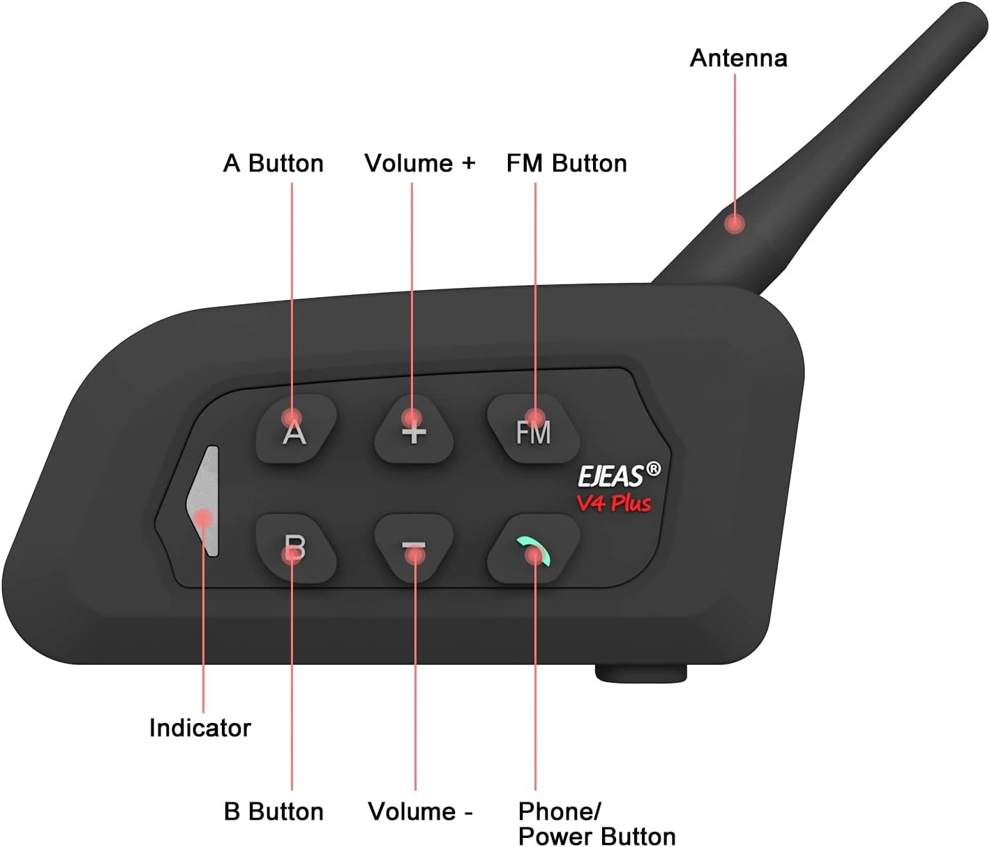سیستم ارتباطی رابط USB C دارای هدست گوشی برای داوری فوتبال 4 بسته گوش چپ