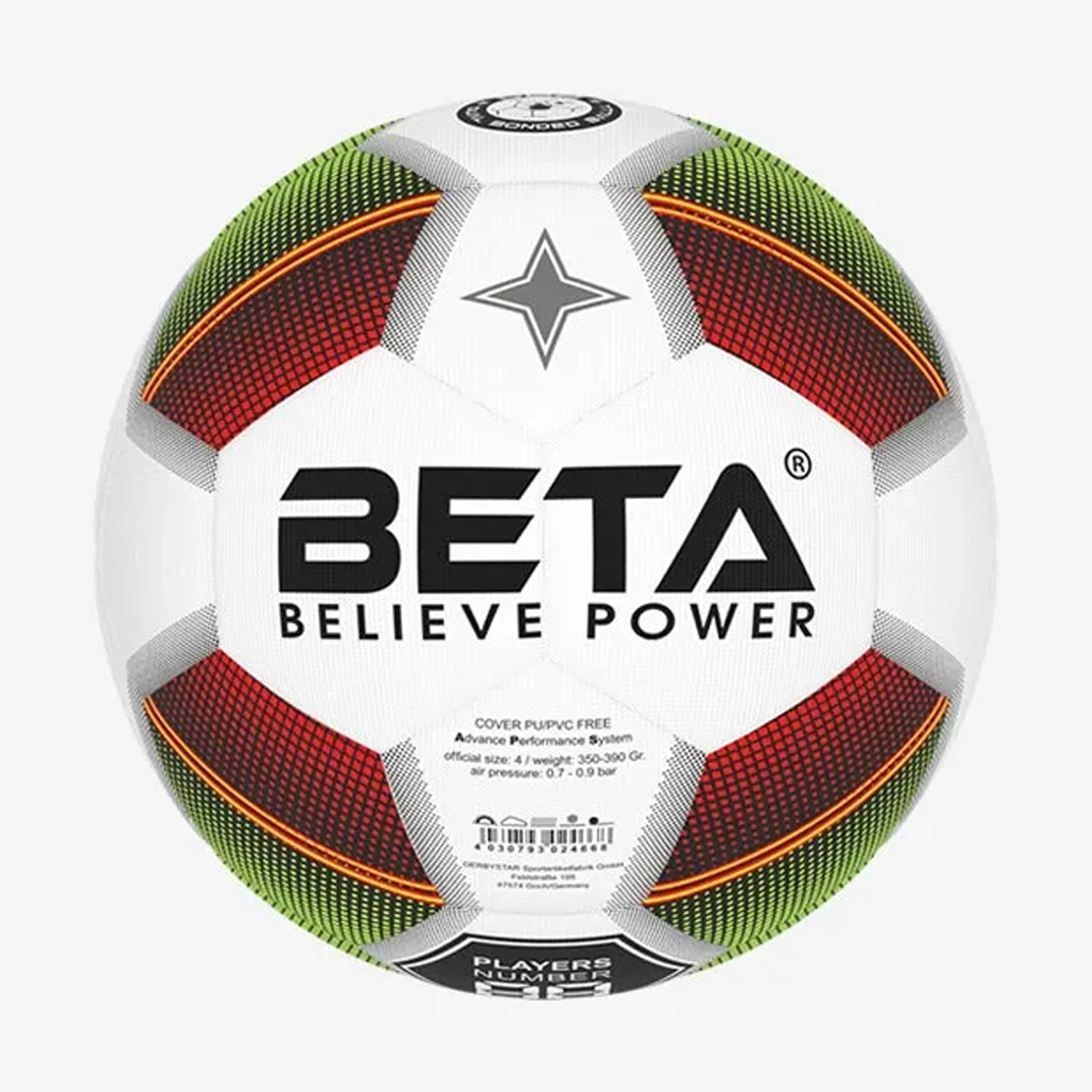 توپ فوتبال چرمی بتا سایز 4 طرح دربی2016