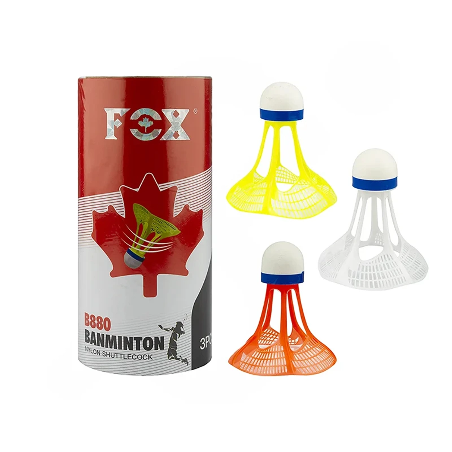 توپ بدمینتون فاکس مدل ضد باد بسته 3 عددی