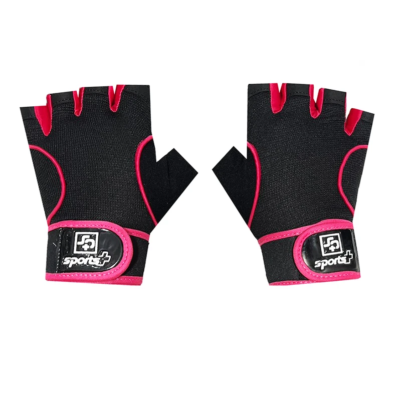 دستکش بدنسازی زنانه مدل مچ بنددار کف چرمی کد NK-235