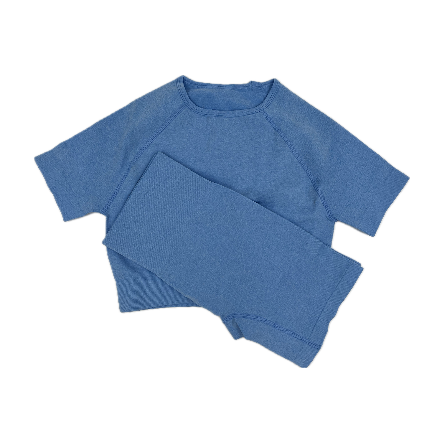 ست ورزشی زنانه کراپ و شورتک سیملس