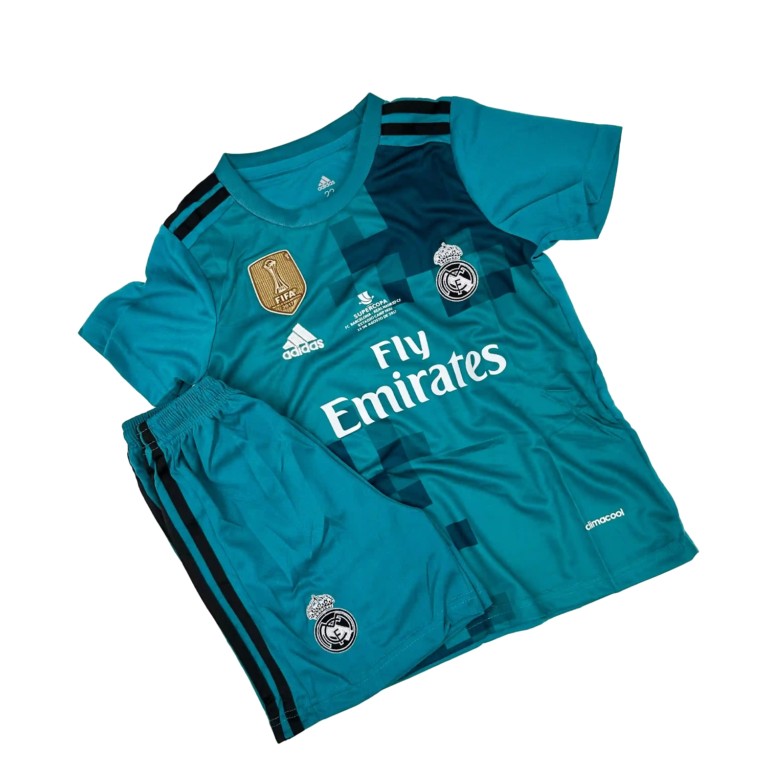 کیت دوم کلاسیک رئال مادرید ست تیشرت و شورت 2017 هواداری