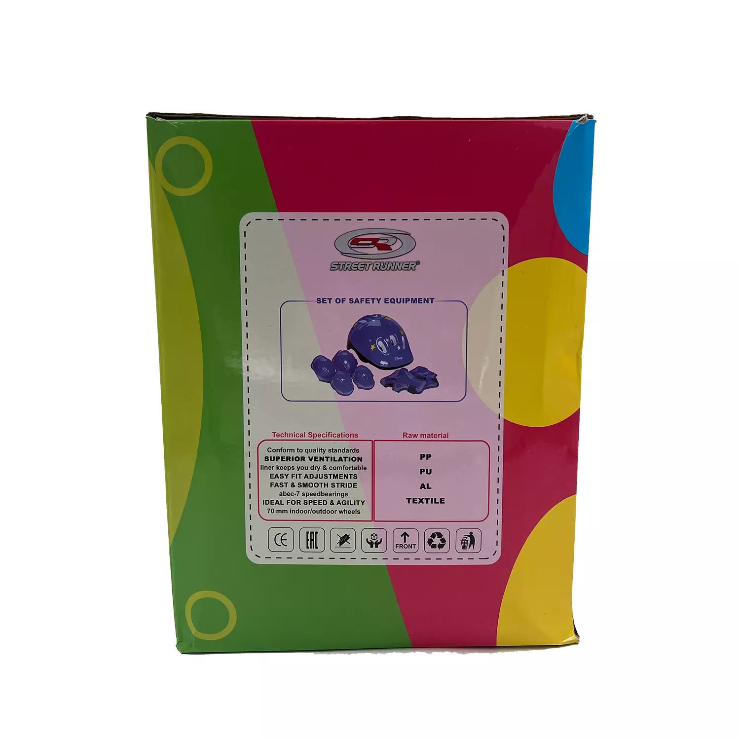 ست اسکیت قابل تنظیم استریت رانر مدل حرفه‌ای همراه با لوازم ایمنی سایز S تا L