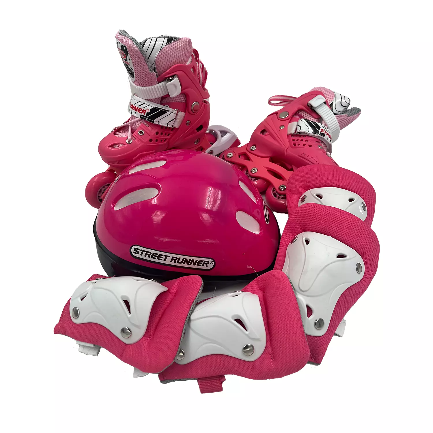 ست اسکیت قابل تنظیم استریت رانر مدل کیفی همراه با لوازم ایمنی سایز S تا L