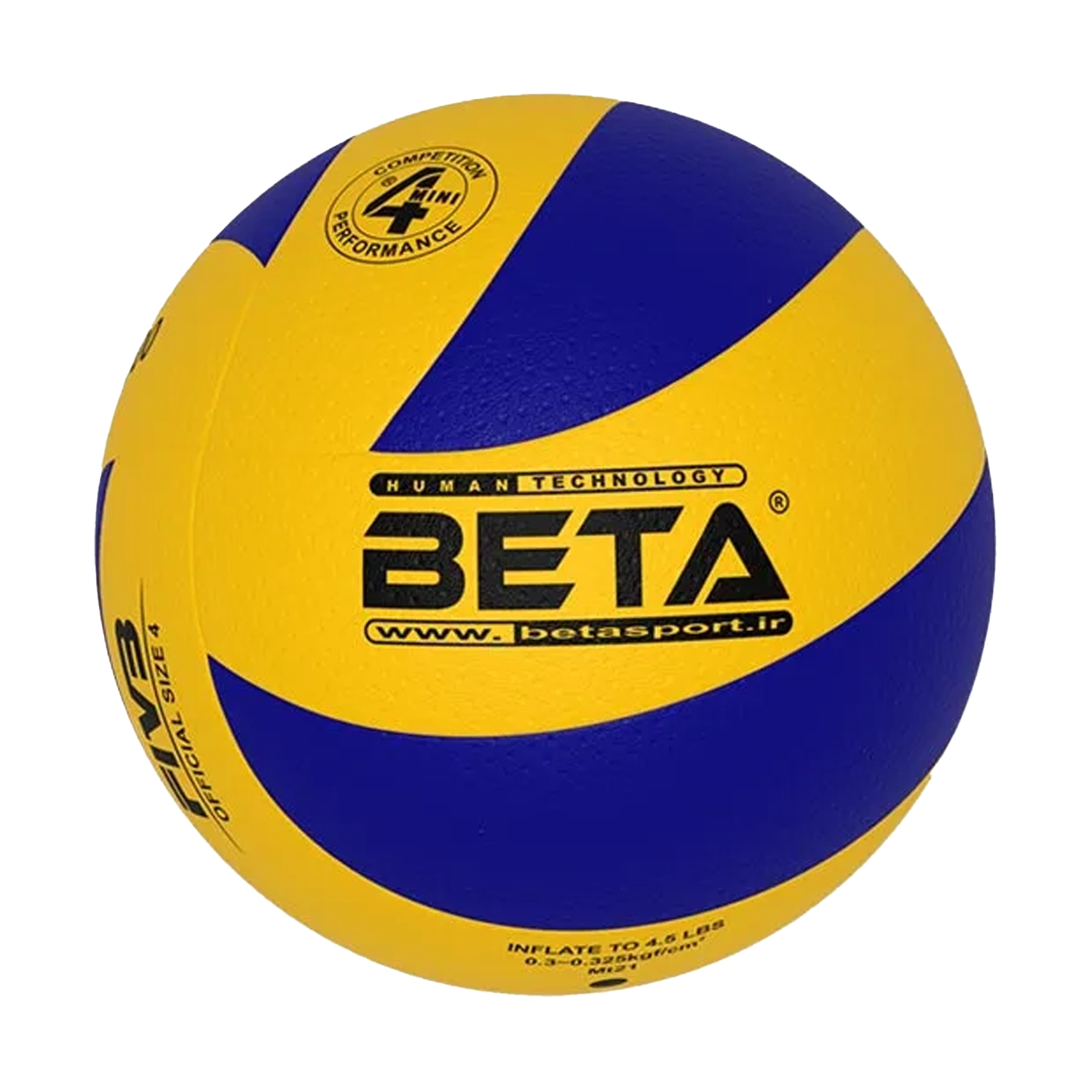 توپ والیبال چرمی سایز 4 بتا طرح 4000 PVL