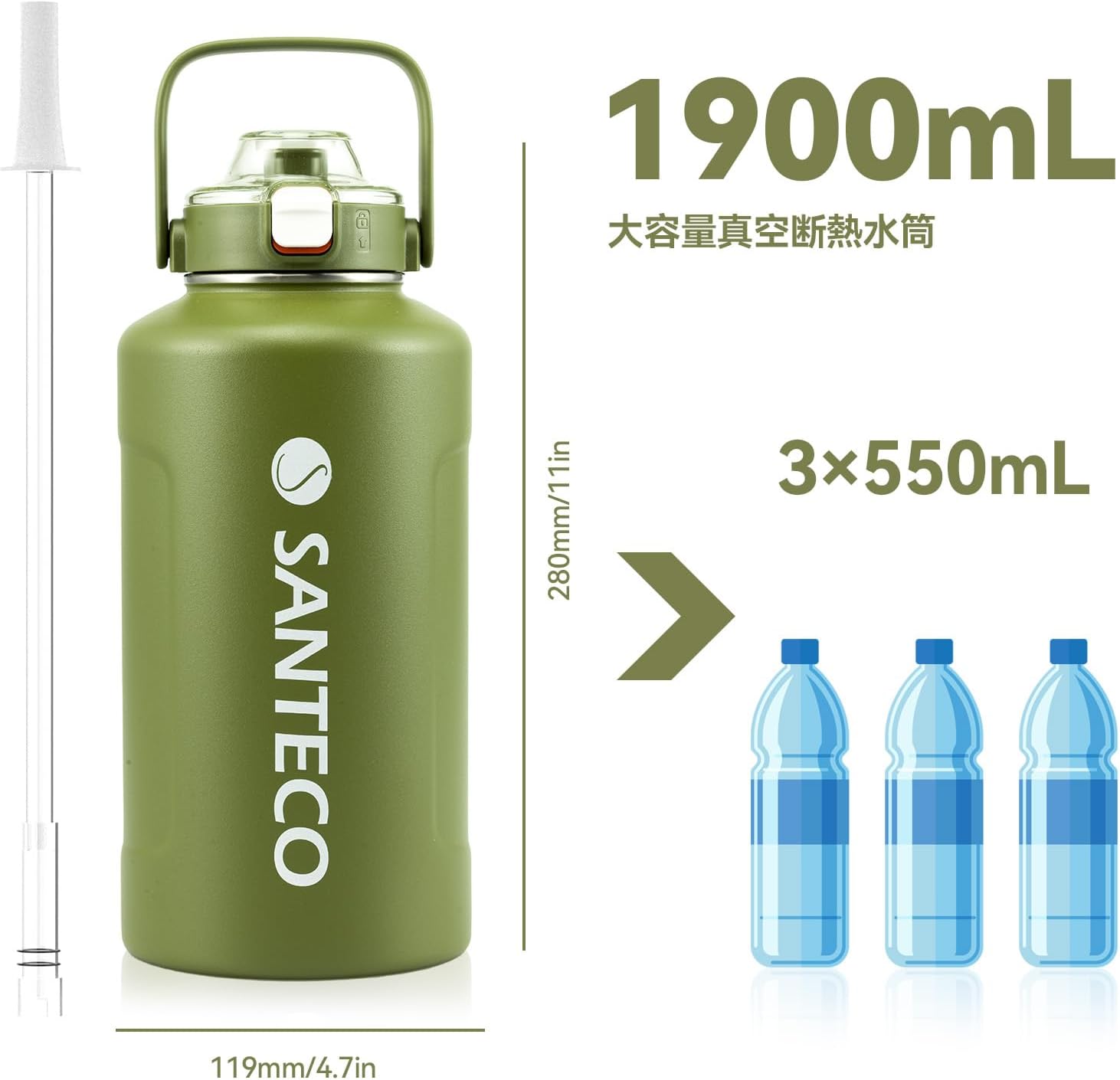 فلاسک فلاسک دوجداره سانتکو مدل erie sport