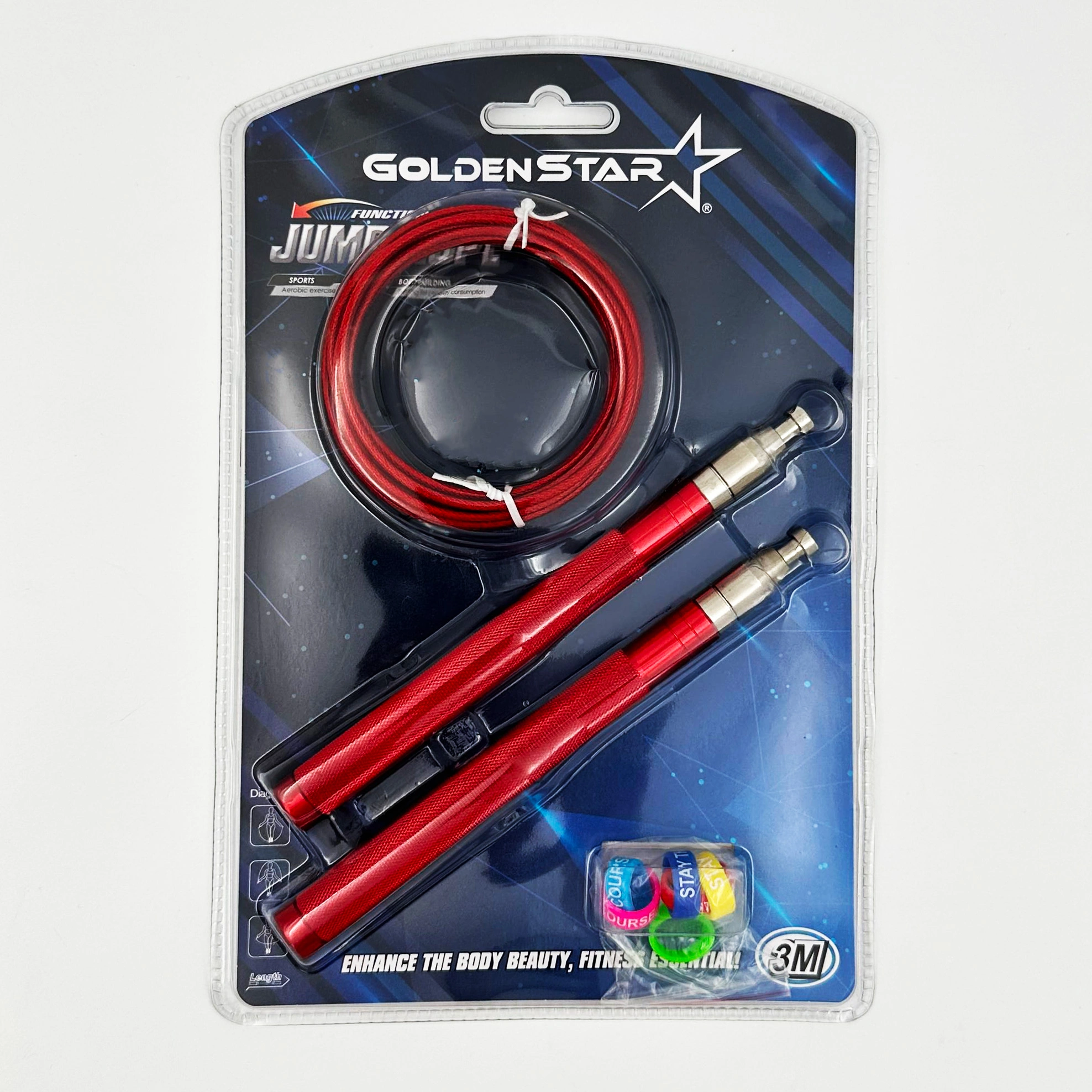 طناب سرعتی بدنسازی کراس فیت گلدن استارGS-0808