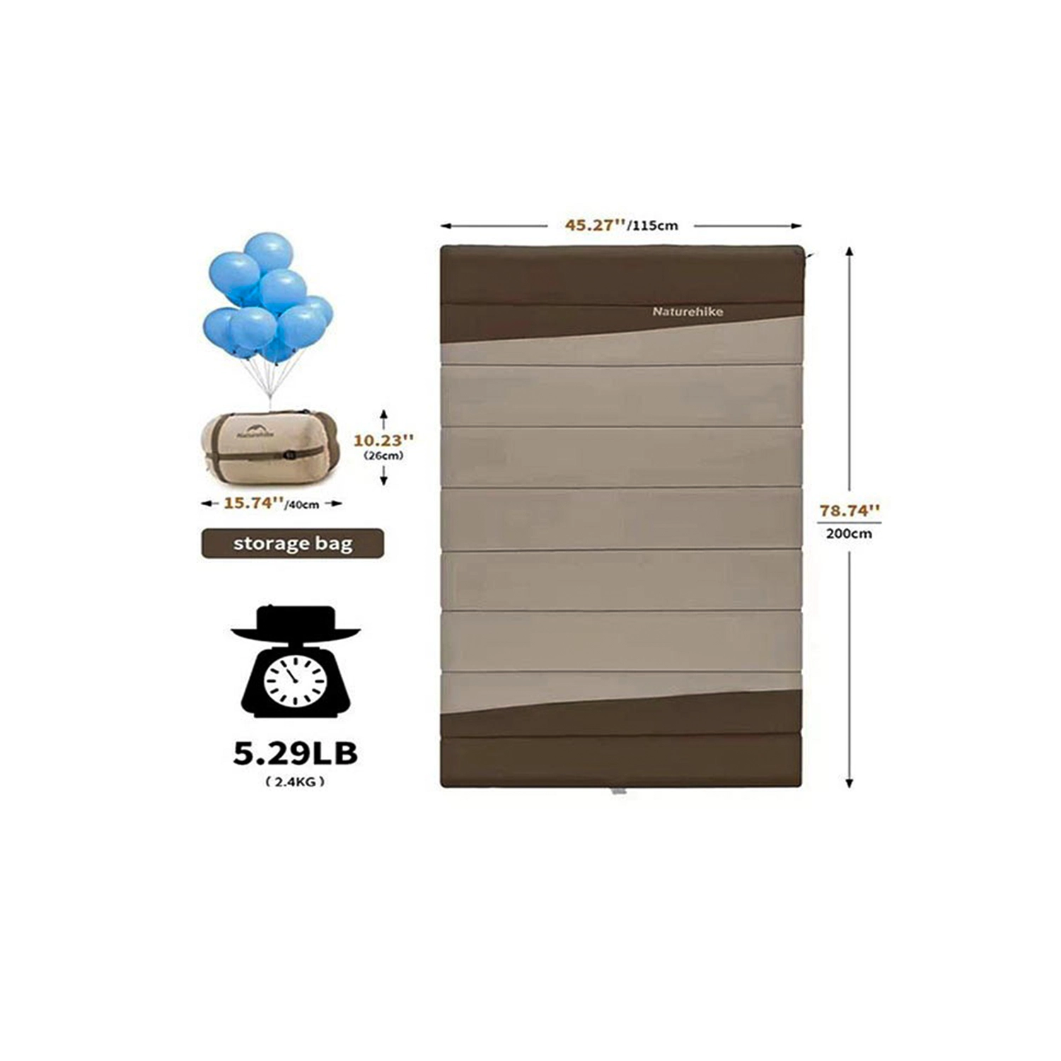 کیسه خواب الیاف نیچرهایک مدل YC300