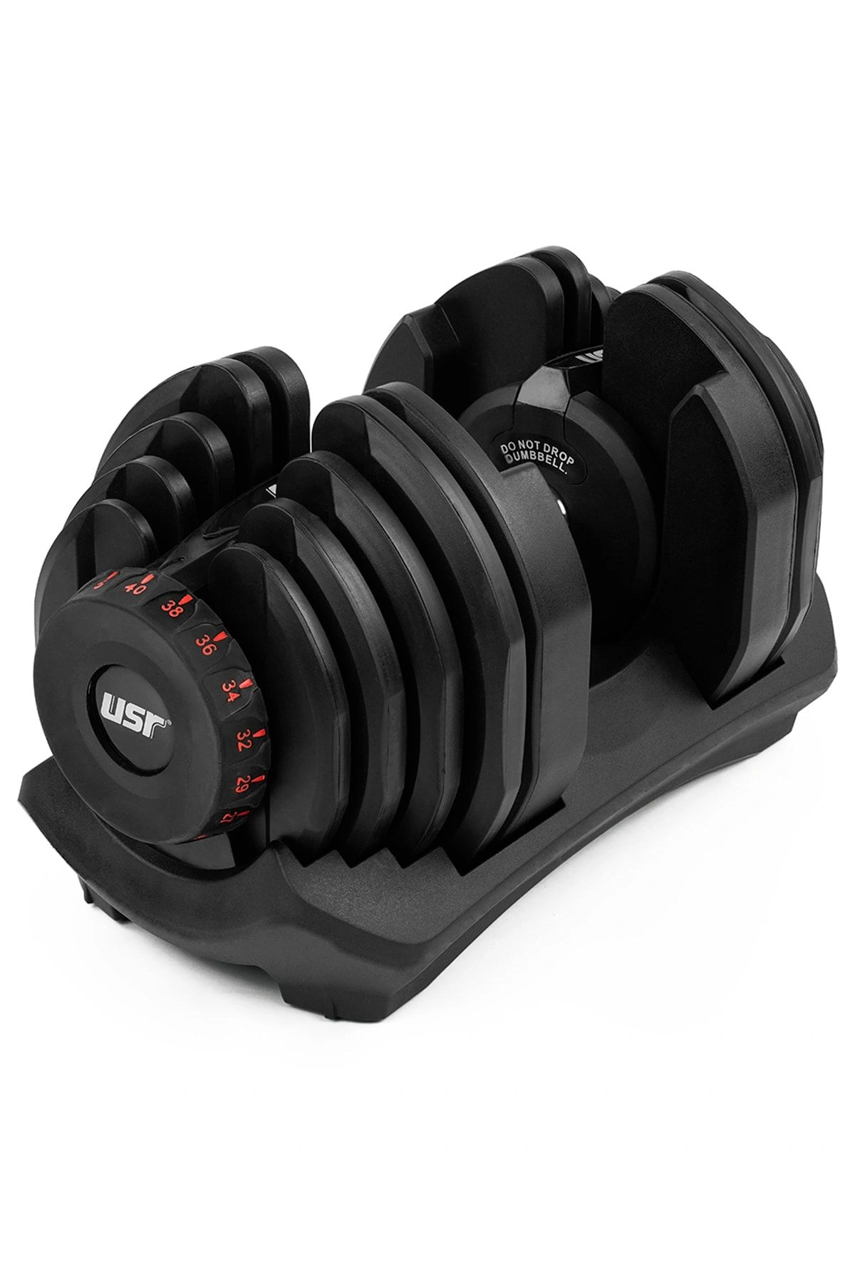 دمبل و صفحه وزنه مشکی مردانه زنانه 40 کیلوگرم قابل تنظیم Usr
